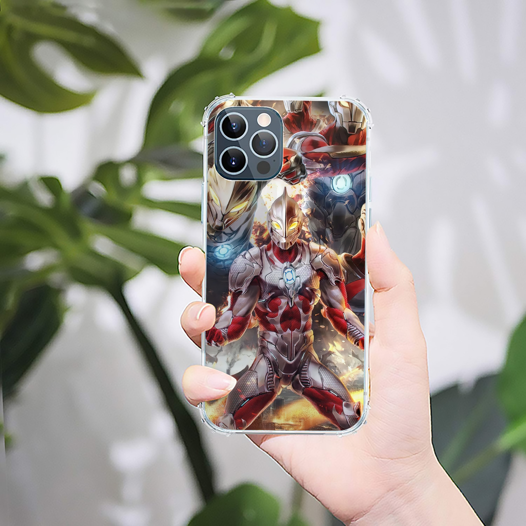（画像用） ウルトラマン Ultraman 【iPhone 12シリーズ対応】透明スマホケース（クリアソフトケース）